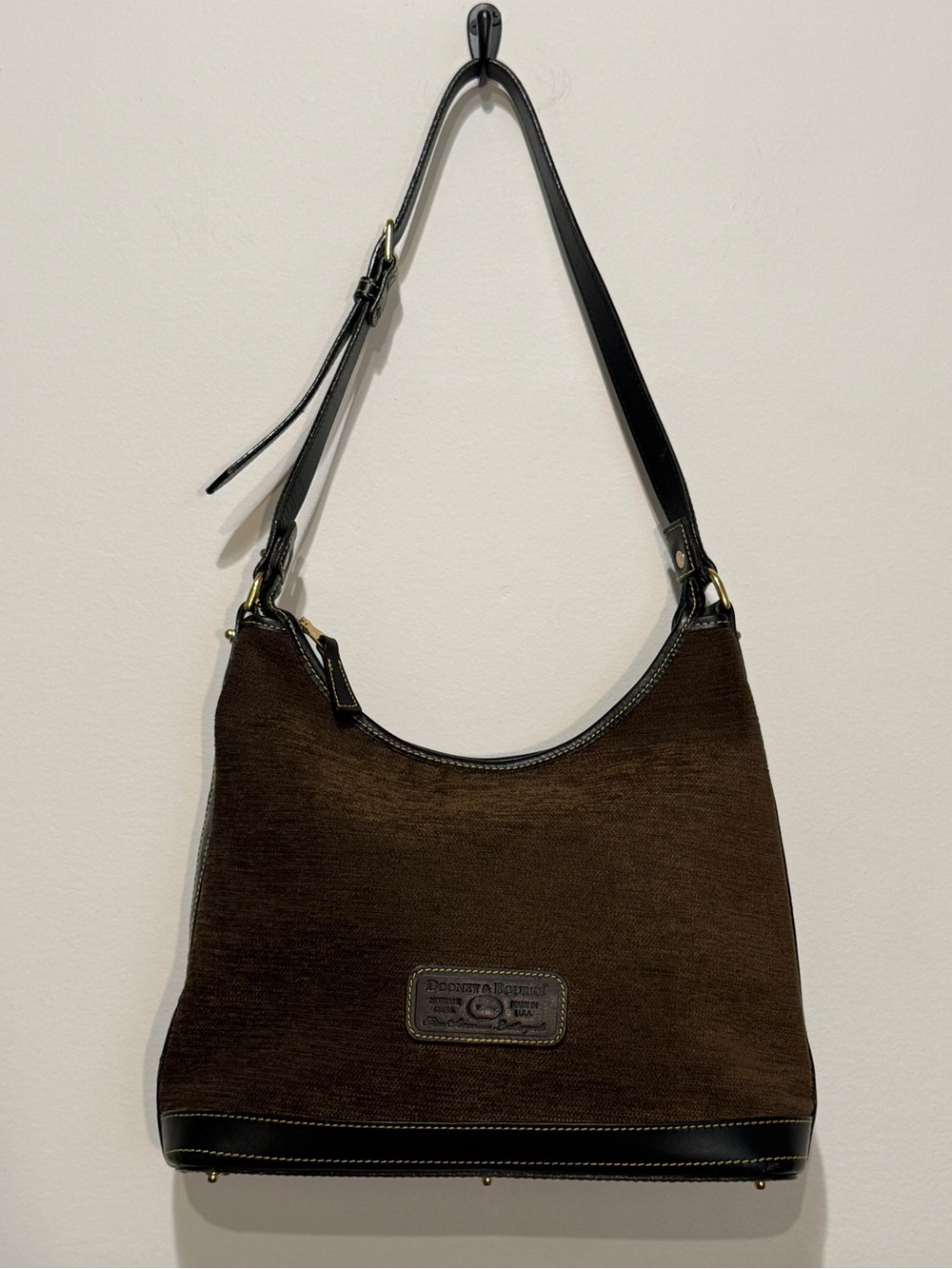 EUC Dooney & Burke Hobo/Sachel Bag Brown and Black